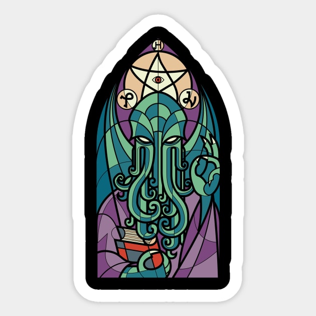 Cthulhu's Church Sticker by spike00